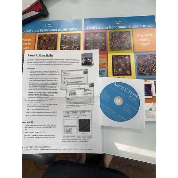 Karen K. Stone Quilts EQ5 Projects & Palettes CD – 10 Quilt Designs - Picture 4 of 4